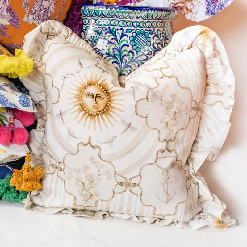 Mangata Throw Cushion Cover - Linen